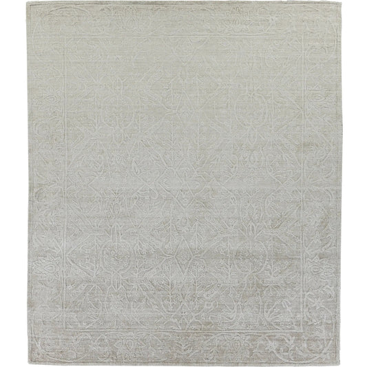 Iris Rug by Exquisite Rugs in light gray. Made from bamboo silk in a unique style.