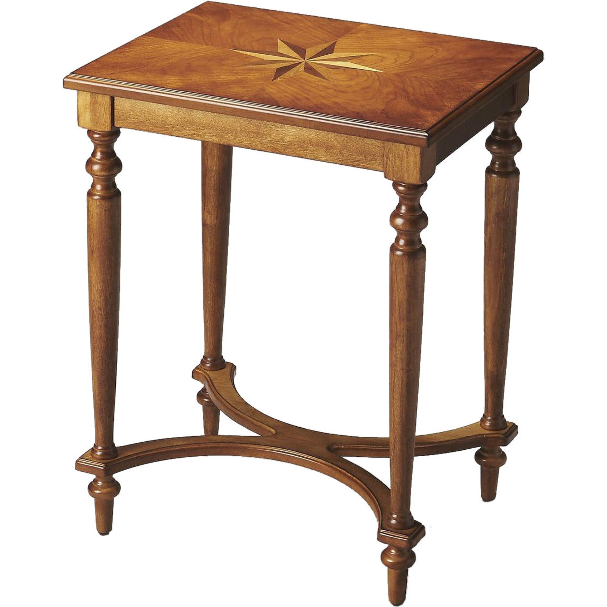 Tyler Olive Ash Burl Accent Table by Butler Specialty Company in medium brown and olive ash burl. Made from rubberwood solids, mdf, cherry, maple, walnut veneers in a traditional style.