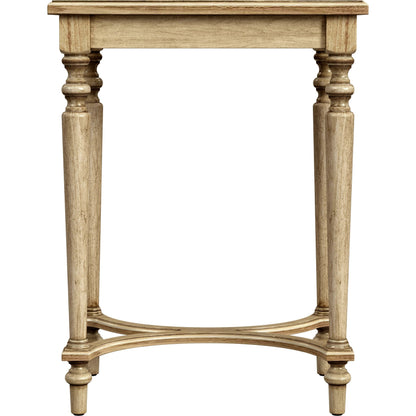 Tyler Starburst Inlay Accent Table by Butler Specialty Company in beige and antique beige. Made from rubberwood solids, mdf, cherry, maple and walnut veneers in a cottage & farmhouse style.
