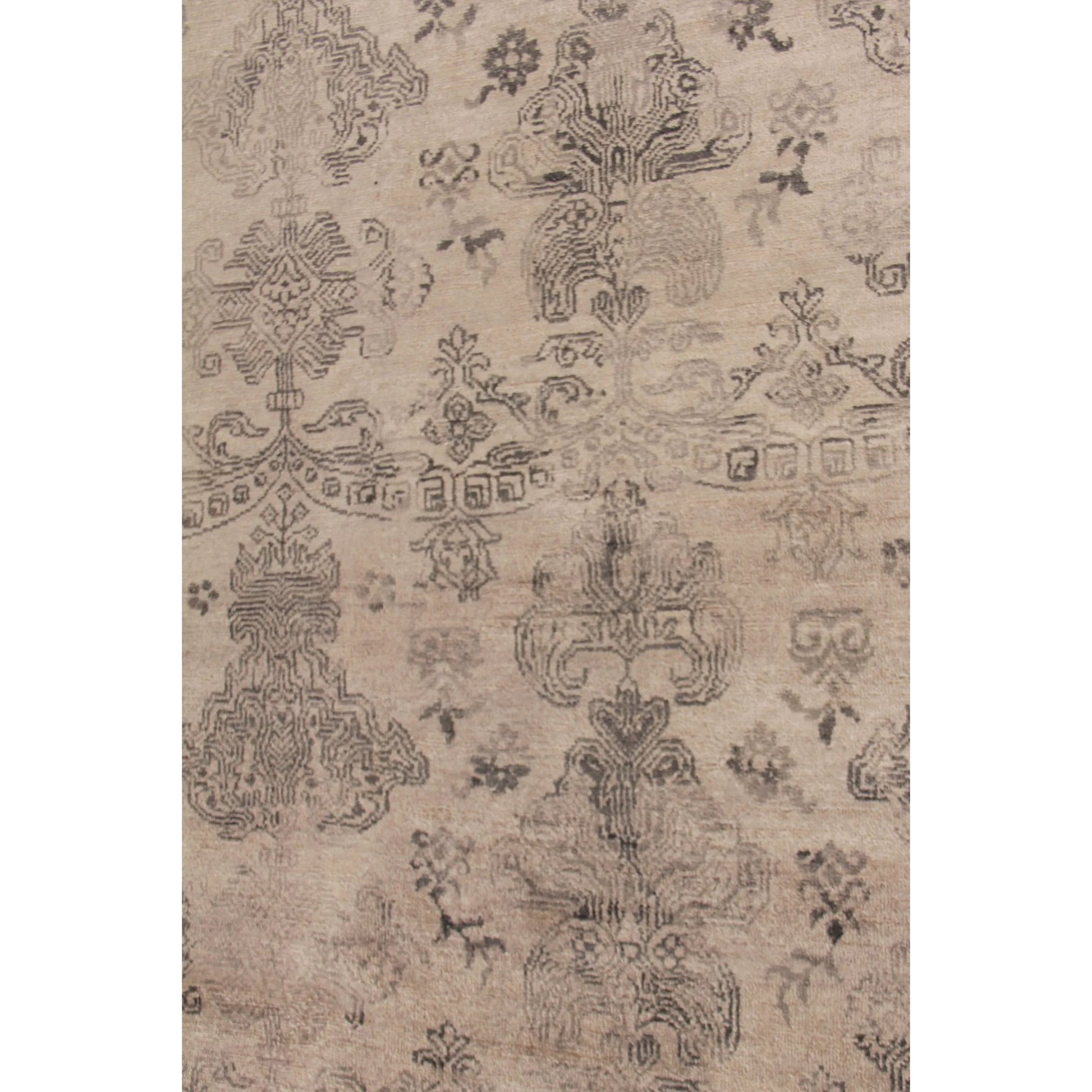 Lisbon Rug by Exquisite Rugs in ivory. Made from bamboo silk in a unique style.