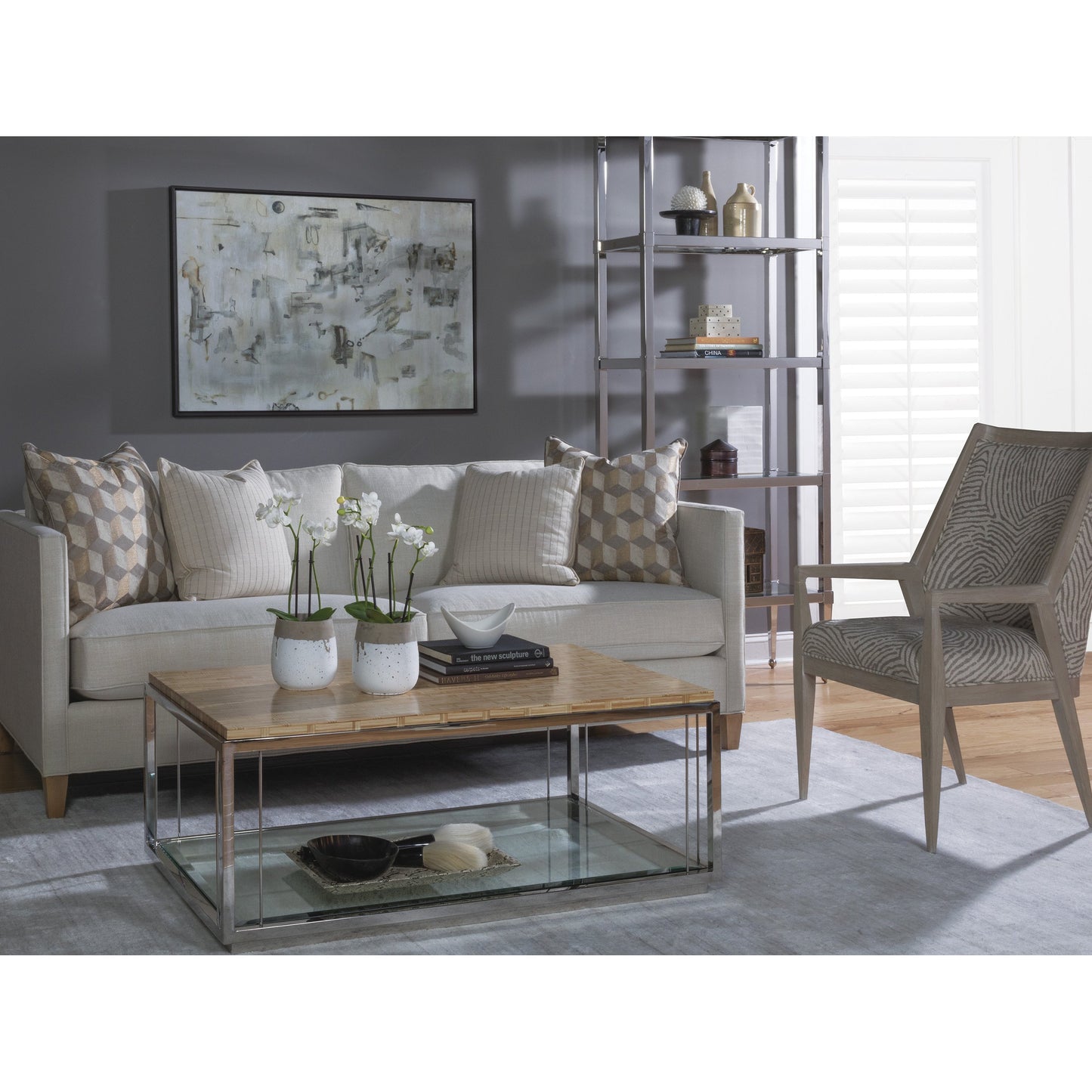 001 SR-834674 | Lifestyle | Thatch Rectangular Cocktail Table by Artistica Home. Made from unique in a modern style.