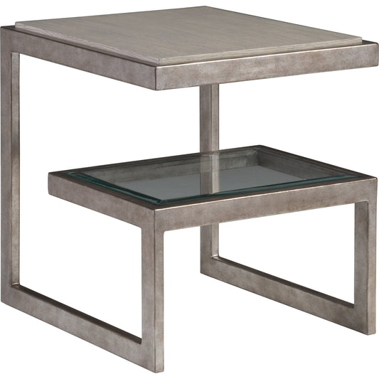 Soiree Rectangular End Table by Artistica Home in light gray. Made from unique in a modern style.