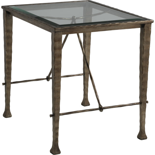 Cortona End Table by Artistica Home in bronze. Made from unique in a modern style.