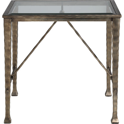 Cortona End Table by Artistica Home in bronze. Made from unique in a modern style.