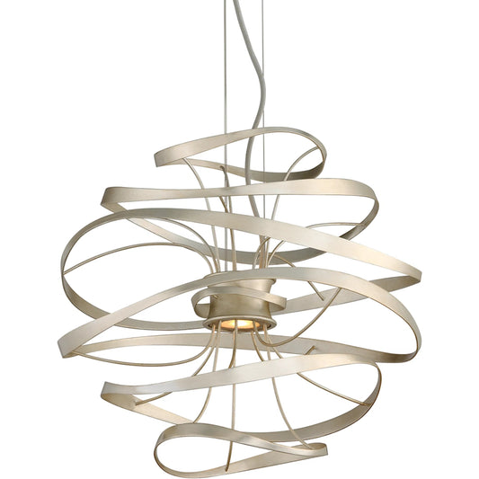 Calligraphy 18" Chandelier by Corbett. Made from hand crafted iron in a modern style.