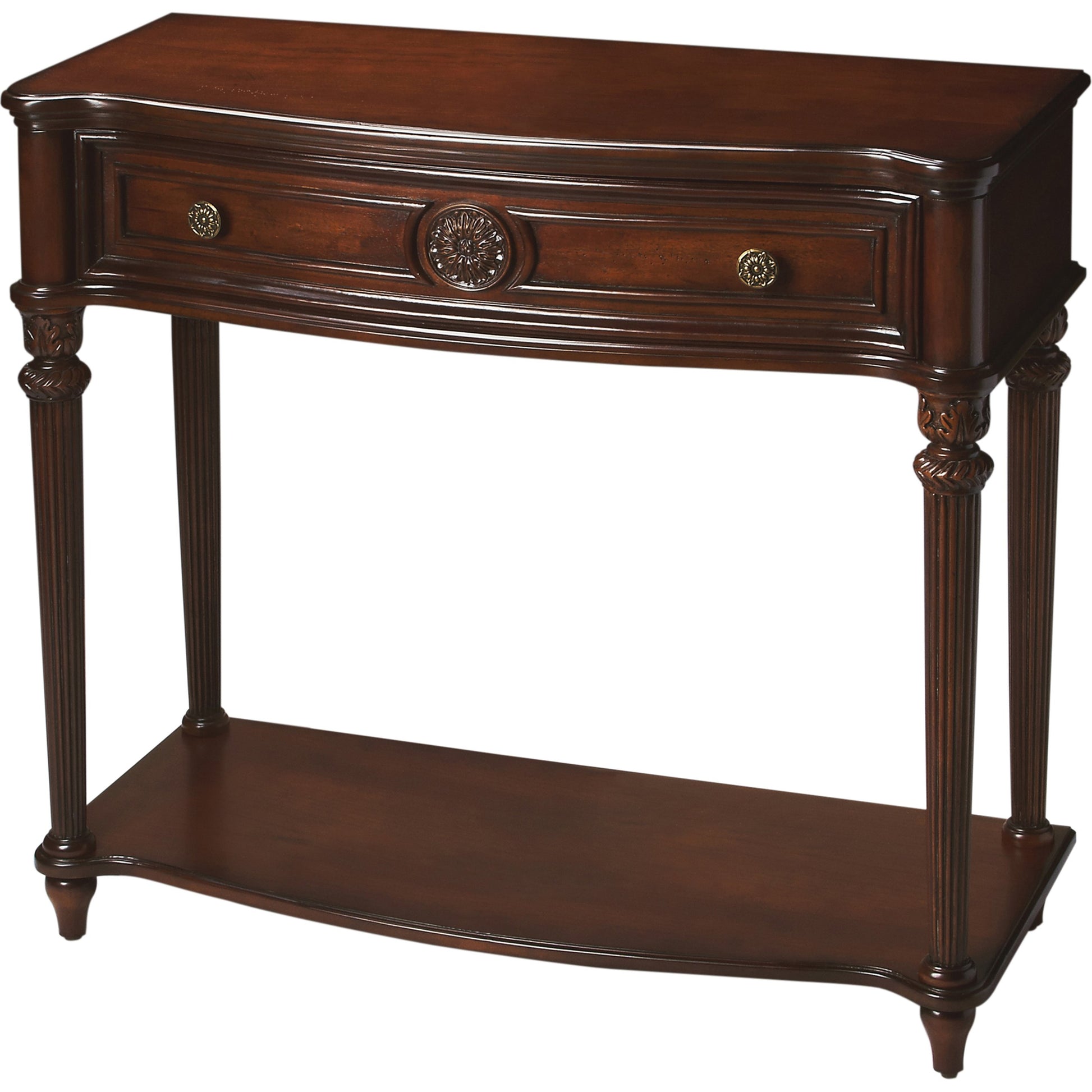 Peyton Console Table by Butler Specialty Company. Made from poplar wood solids, wood products, cherry veneers in a traditional style.