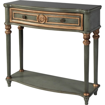Alexander Console Table by Butler Specialty Company. Made from poplar wood, cherry veneer, fiberboard in a traditional style.