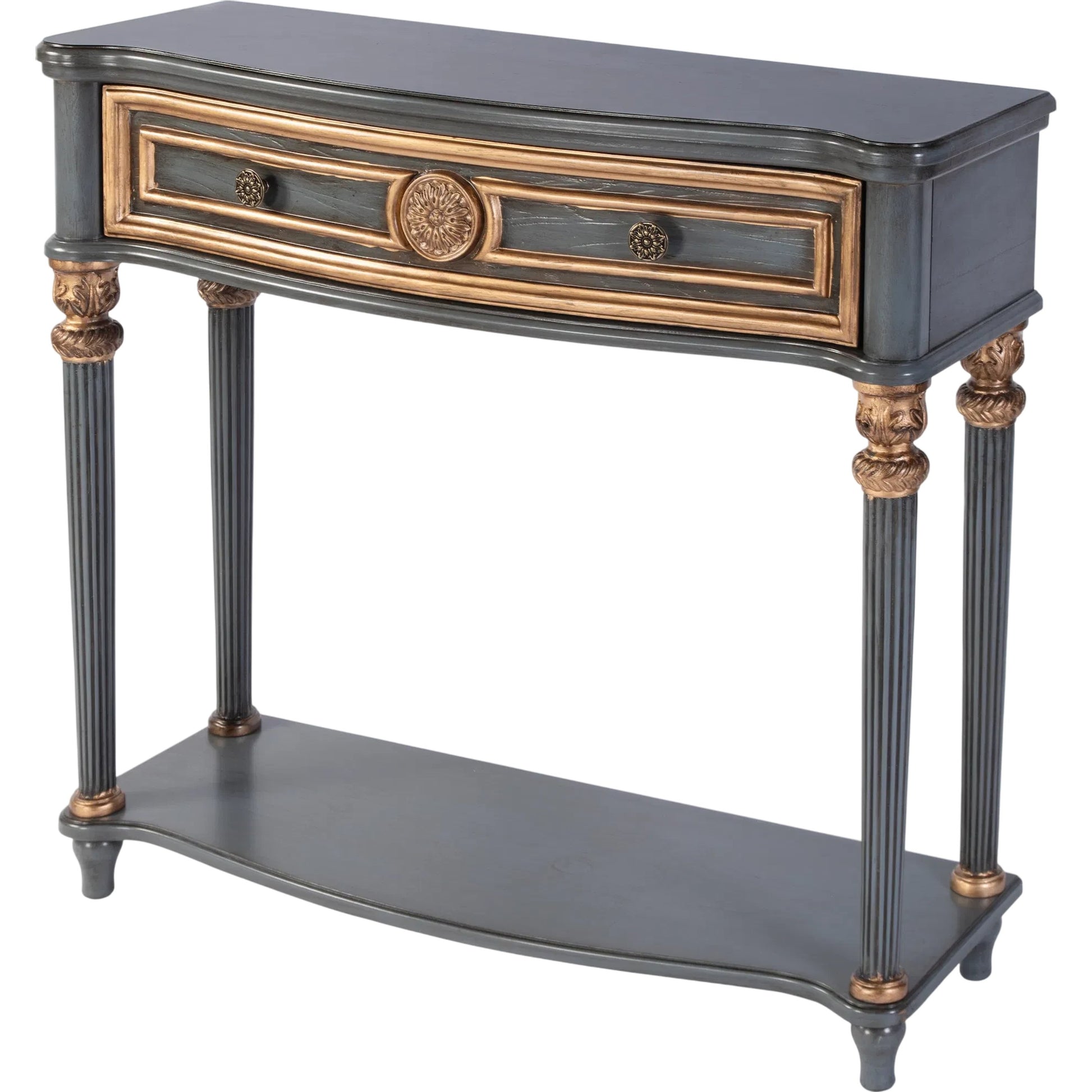 Alexander Console Table by Butler Specialty Company. Made from poplar wood, cherry veneer, fiberboard in a traditional style.