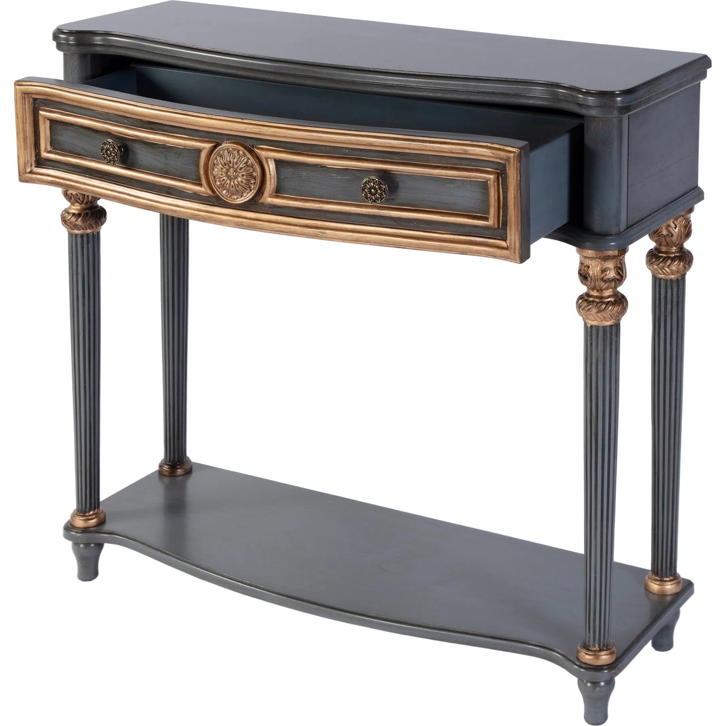 008 SI-2448112 | Additional Silo | Alexander Console Table by Butler Specialty Company. Made from poplar wood, cherry veneer, fiberboard in a traditional style.