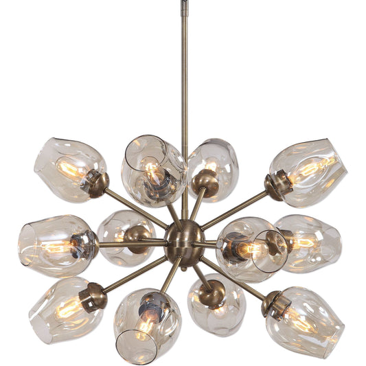 Chet Sputnik Chandelier by Uttermost. Made from steel, glass in a modern style.