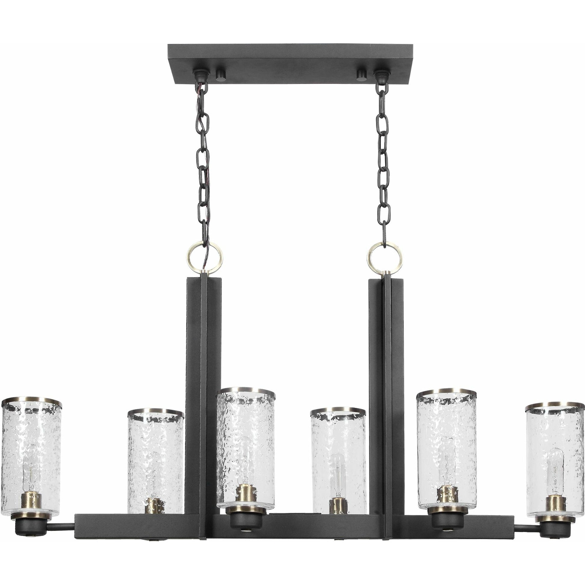 Jarsdel Industrial Island Light by Uttermost. Made from steel, glass in a transitional style.