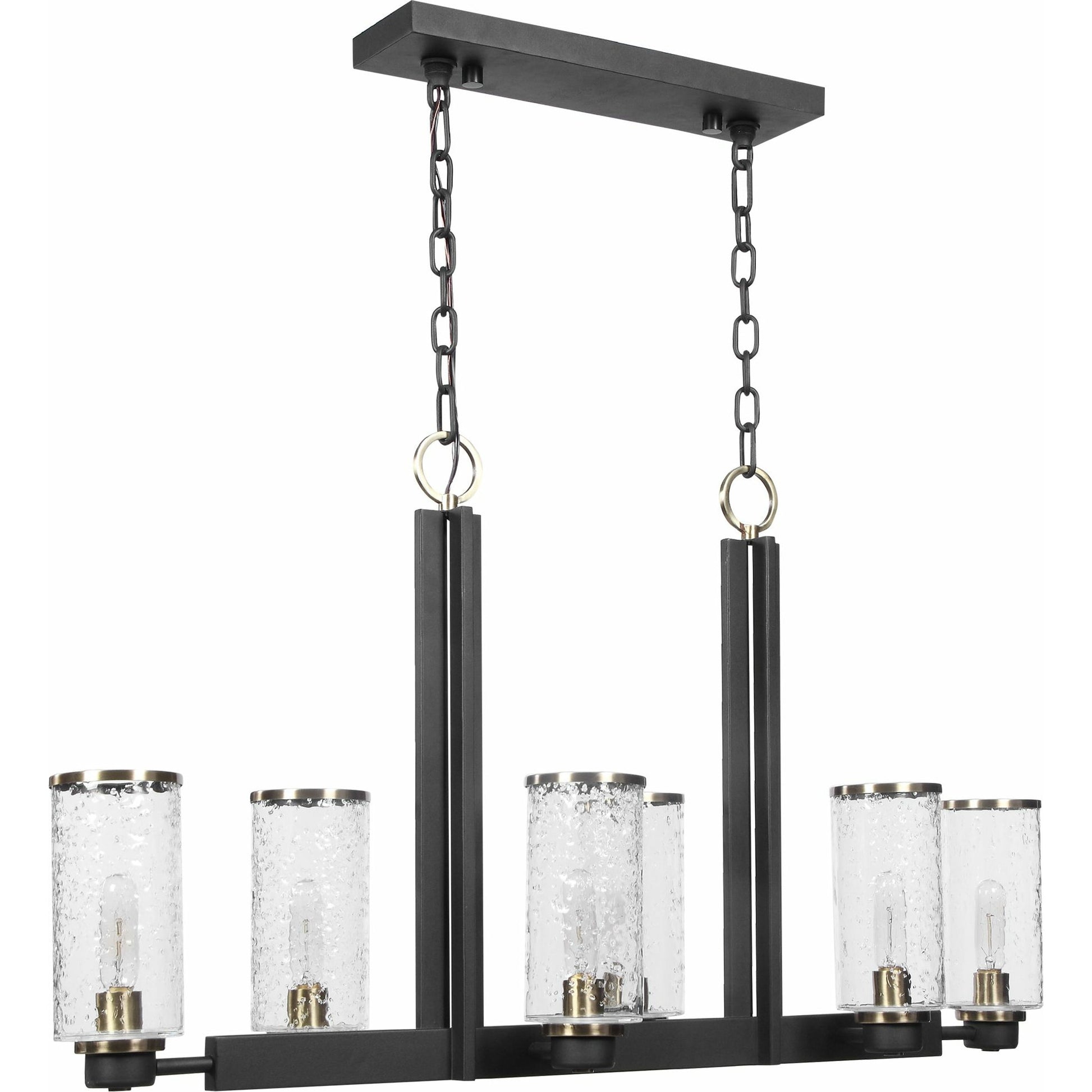 Jarsdel Industrial Island Light by Uttermost. Made from steel, glass in a transitional style.