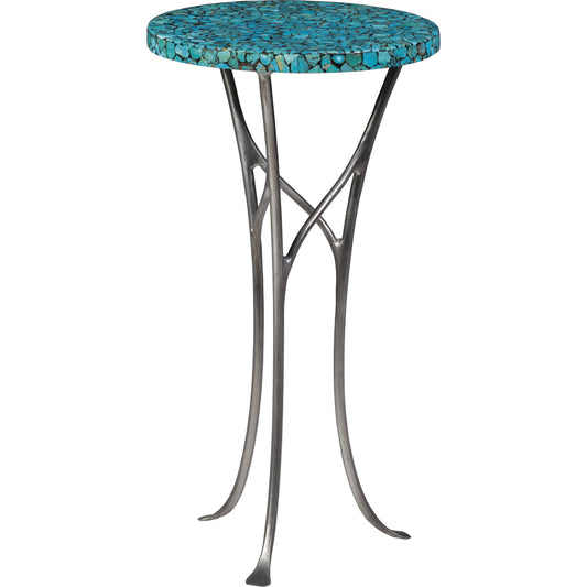 Isidora Spot Table by Artistica Home in turquoise. Made from unique in a coastal style.