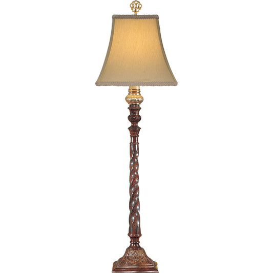 Perfect Twist Lamp by Wildwood in brown. Made from brass in a traditional style.