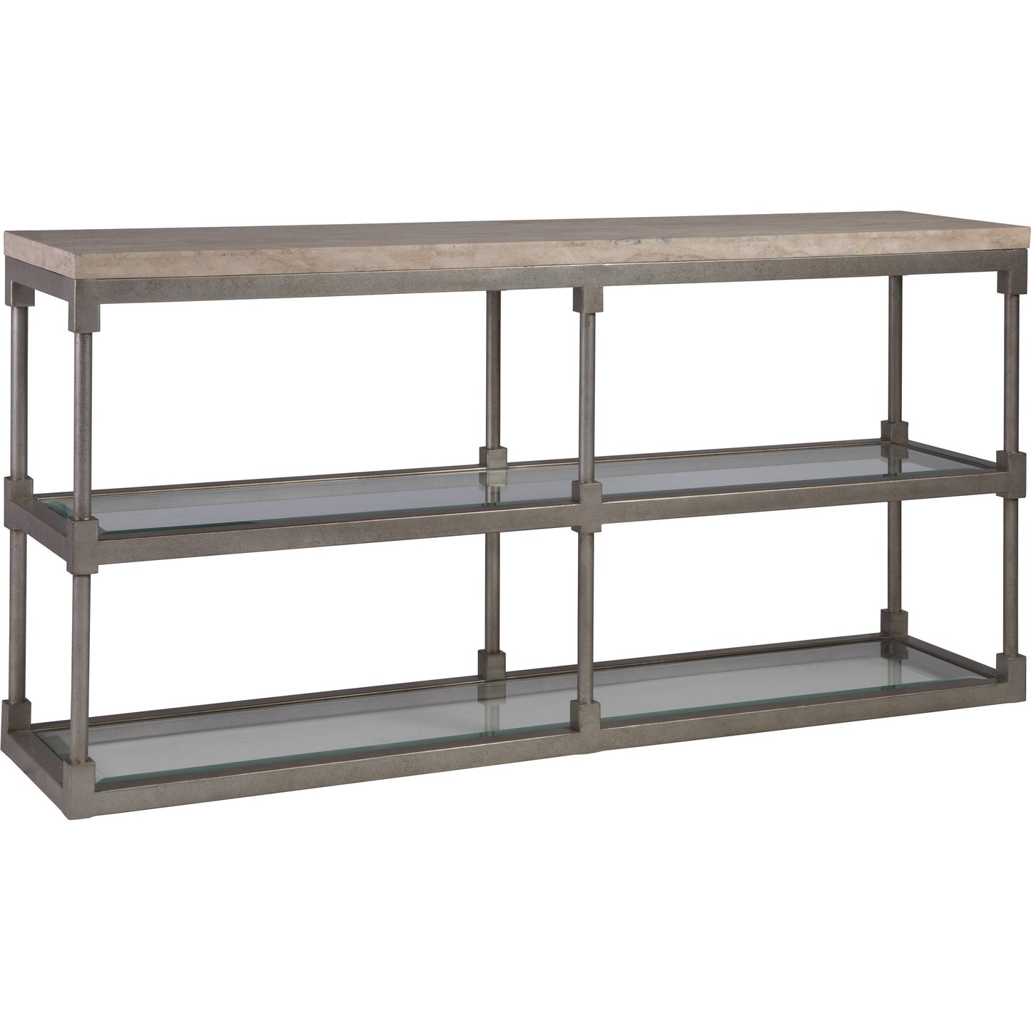 001 SR-834677 | Primary Silo | Topa Console by Artistica Home in antiqued silver leaf. Made from unique in a modern style.