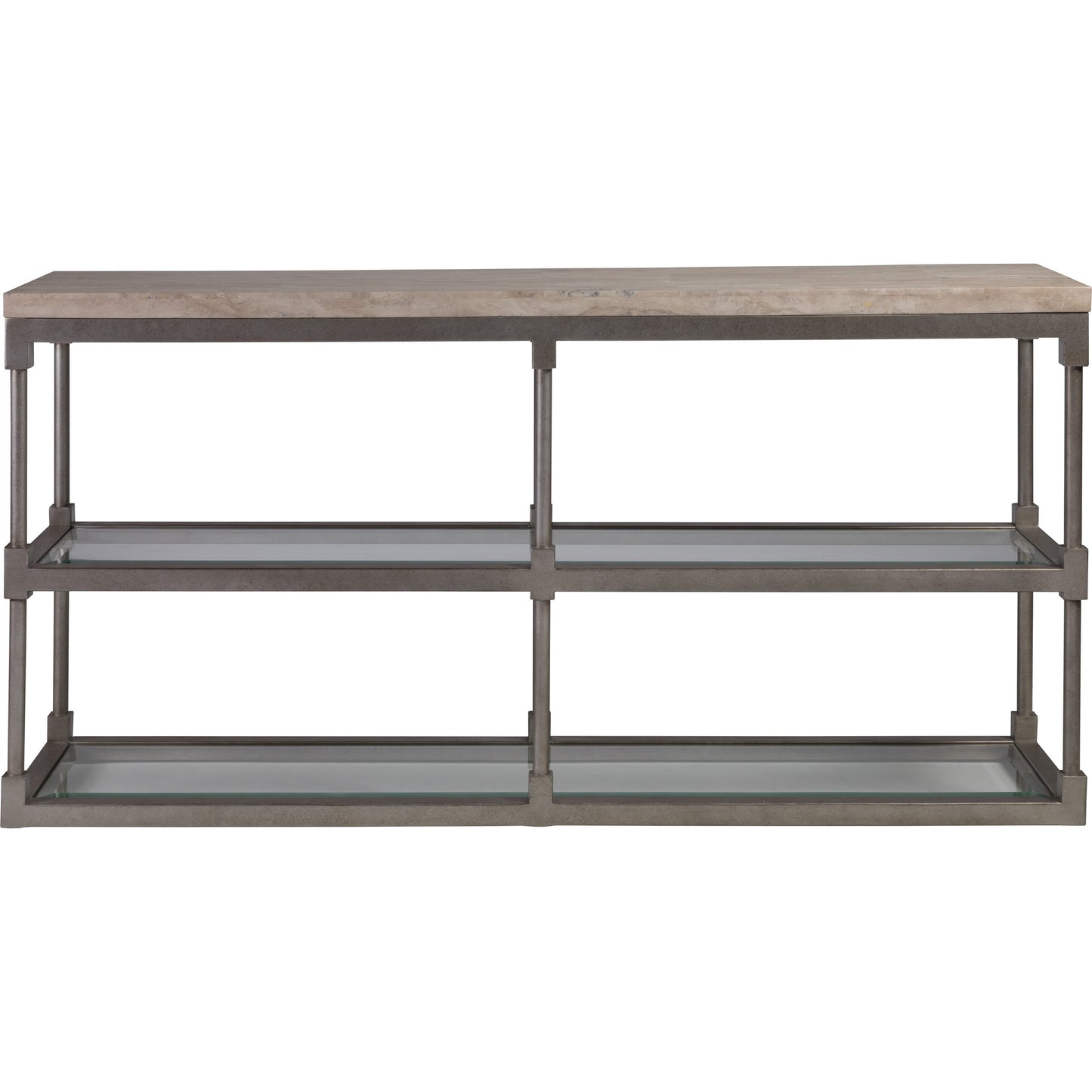 002 SR-834677 | Additional Silo | Topa Console by Artistica Home in antiqued silver leaf. Made from unique in a modern style.