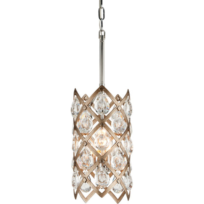 Tiara Pendant by Corbett in vienna bronze. Made from hand-crafted iron in a modern style.