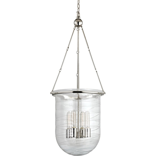 Willet Pendant by Hudson Valley in polished nickel. Made from steel in a transitional style.