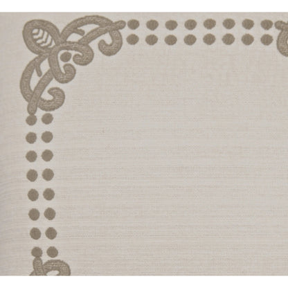 Brouhaha Pillow by DV Kap Home in natural. Made from 76.85% cotton, 14.80% polyester, 8.10% rayon, .25% nylon in a transitional style.