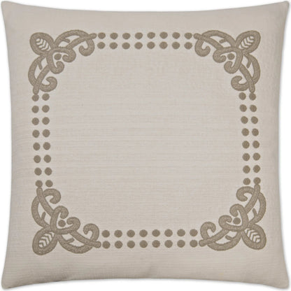 Brouhaha Pillow by DV Kap Home in natural. Made from 76.85% cotton, 14.80% polyester, 8.10% rayon, .25% nylon in a transitional style.