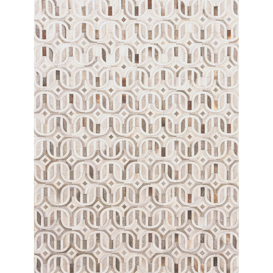 Natural Hide Rug - Medium Gray, Ivory by Exquisite Rugs in medium gray/ivory. Made from ivory in a unique style.