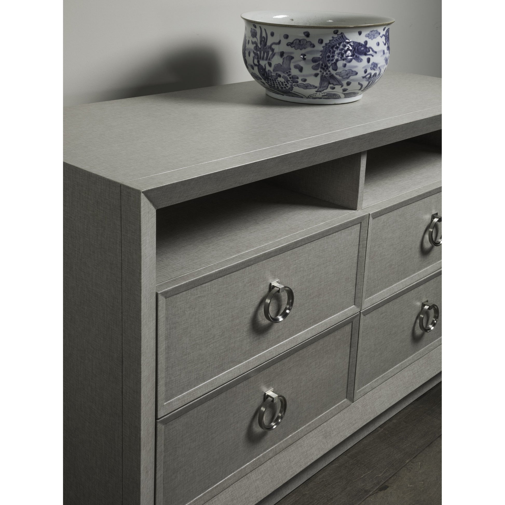 Zeitgeist Linen Media Console by Artistica Home. Made from unique in a modern style.