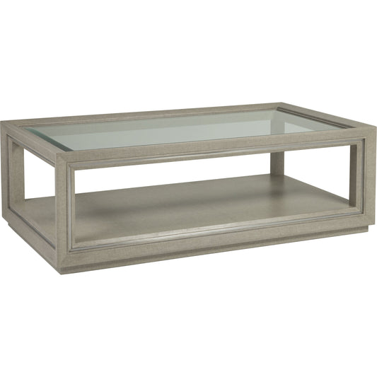 Zeitgeist Linen Cocktail Table by Artistica Home in gray. Made from unique in a transitional style.
