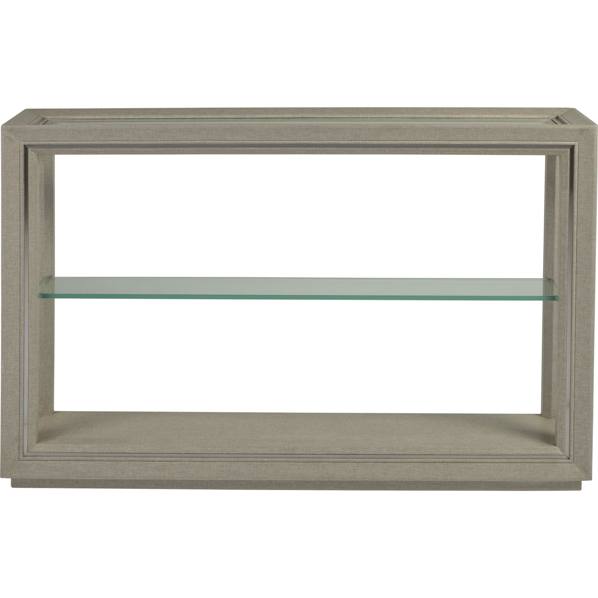 Zeitgeist Linen Console by Artistica Home in gray. Made from unique in a transitional style.
