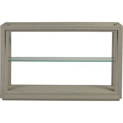Zeitgeist Linen Console by Artistica Home in gray. Made from unique in a transitional style.