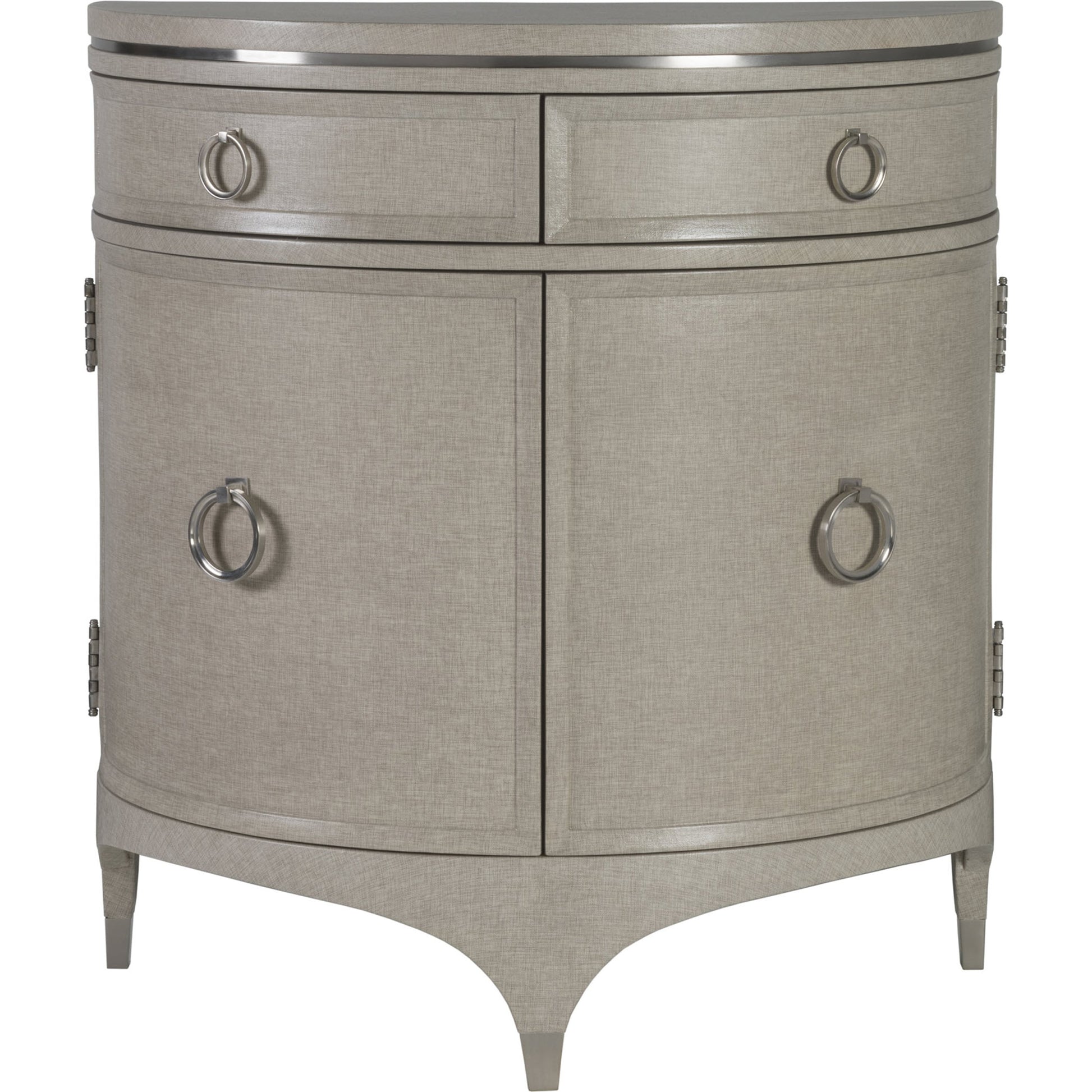 Zeitgeist Linen Demilune Chest by Artistica Home in gray. Made from unique in a traditional style.