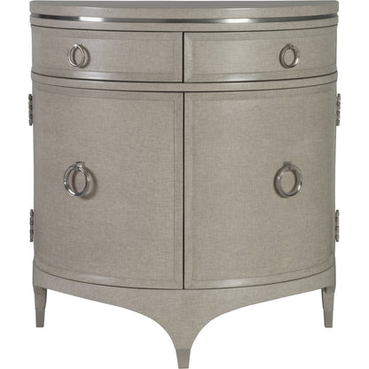 Zeitgeist Linen Demilune Chest by Artistica Home in gray. Made from unique in a traditional style.