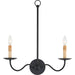 Saxon Double-Light Wall Sconce by Currey and Company. Made from unique in a modern style.