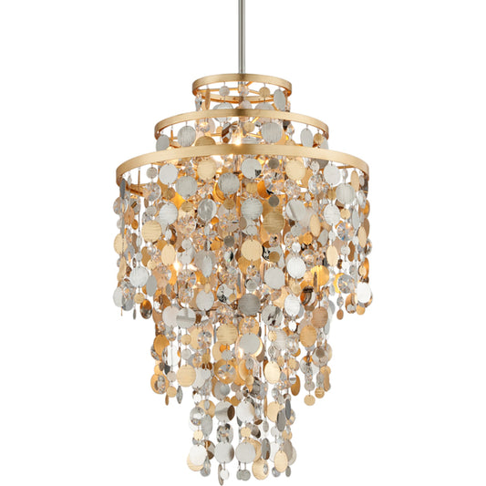 Ambrosia Pendant by Corbett in gold silver leaf, stainless. Made from unique in a modern style.