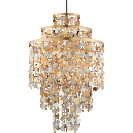 Ambrosia Pendant by Corbett in gold silver leaf, stainless. Made from unique in a modern style.