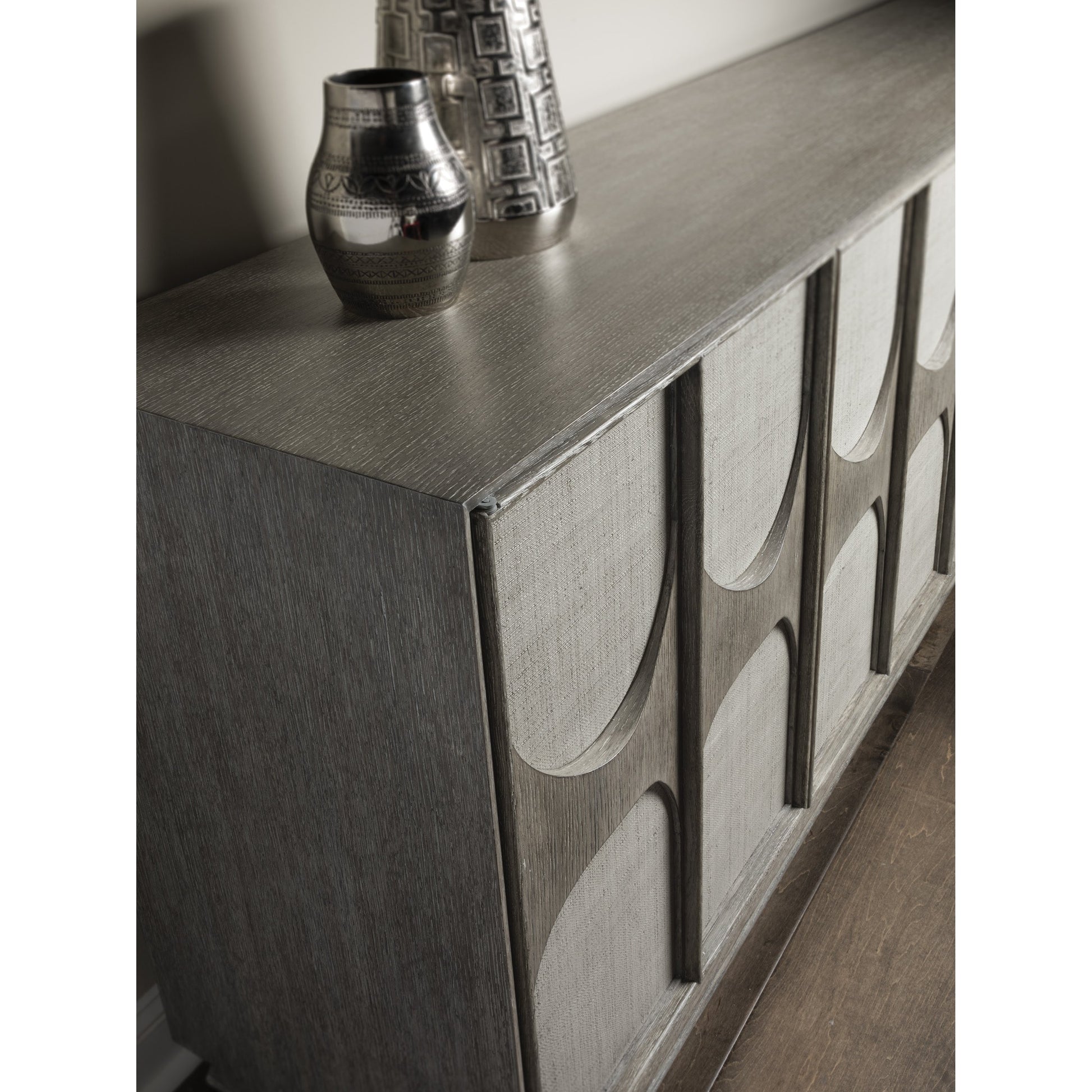 Monstuart Media Console by Artistica Home in warm gray. Made from unique in a modern style.