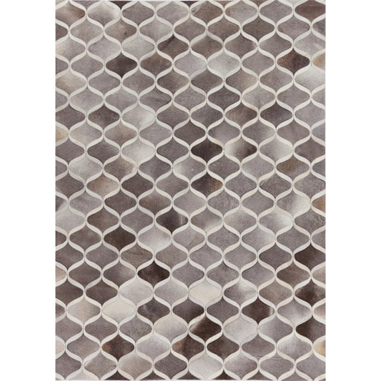 Natural Hide 2152 Rug by Exquisite Rugs in dark gray, multi. Made from leather hide in a unique style.