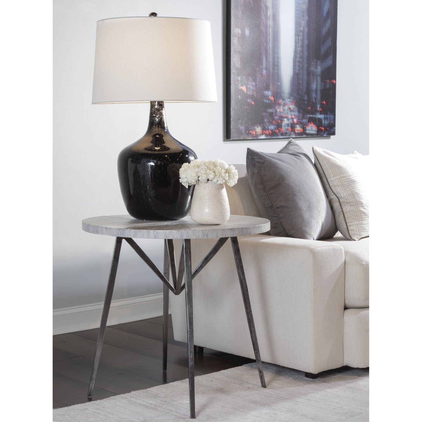 003 SR-834122 | Lifestyle | Alfie Round End Table by Artistica Home. Made from unique in a modern style.