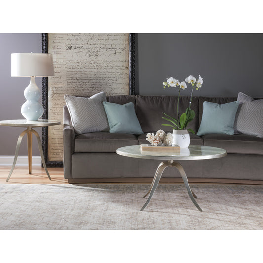 Capiz Round End Table by Artistica Home. Made from unique in a transitional style.