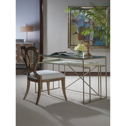 Cumulus Capiz Writing Table by Artistica Home in champagne. Made from unique in a modern style.