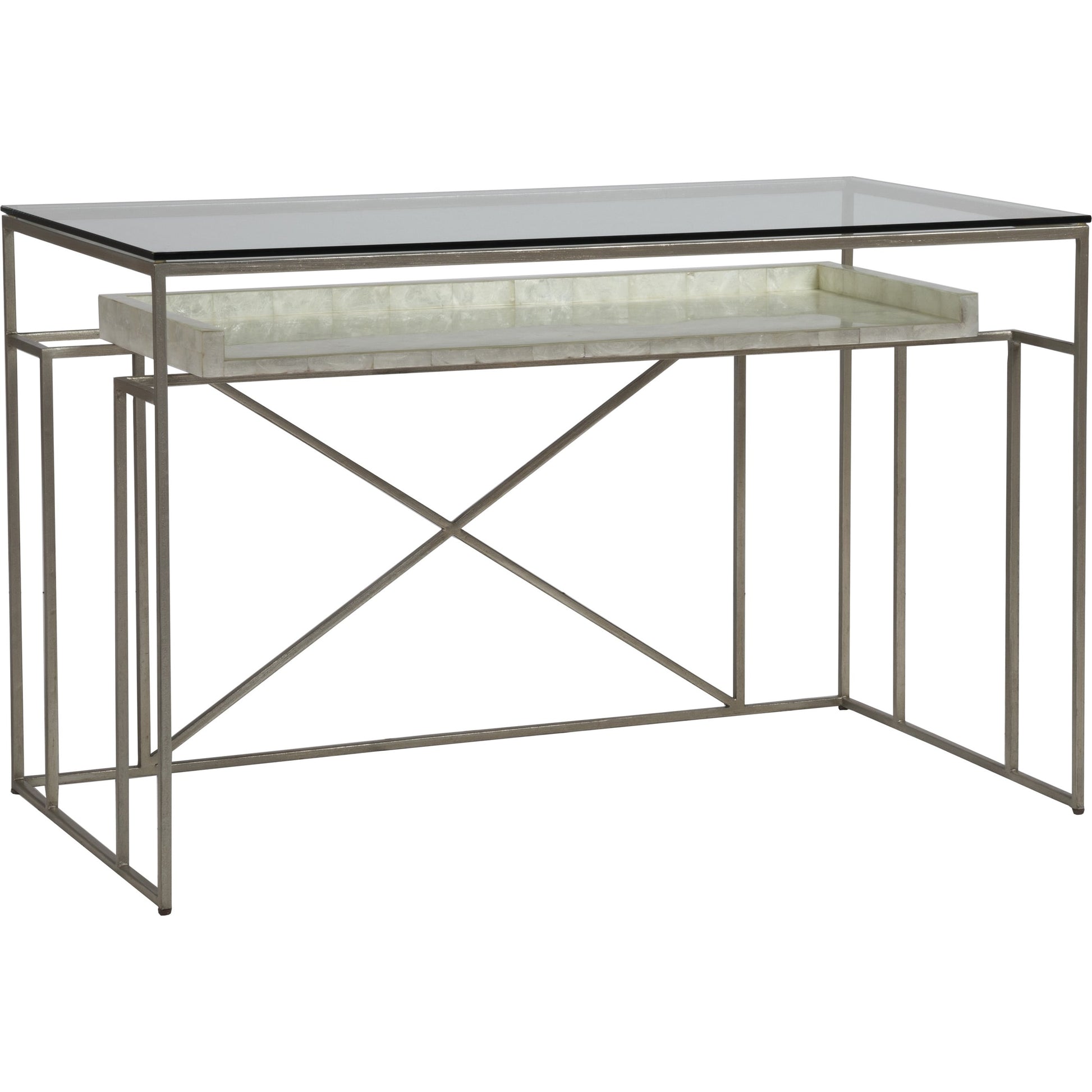 Cumulus Capiz Writing Table by Artistica Home in champagne. Made from unique in a modern style.