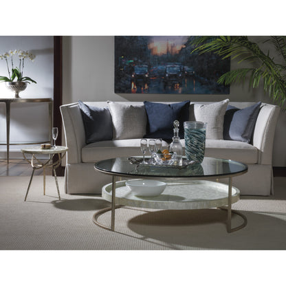 Cumulus Capiz Cocktail Table by Artistica Home in champagne. Made from unique in a modern style.
