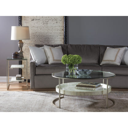 Cumulus Capiz Tier Table by Artistica Home in champagne. Made from unique in a modern style.