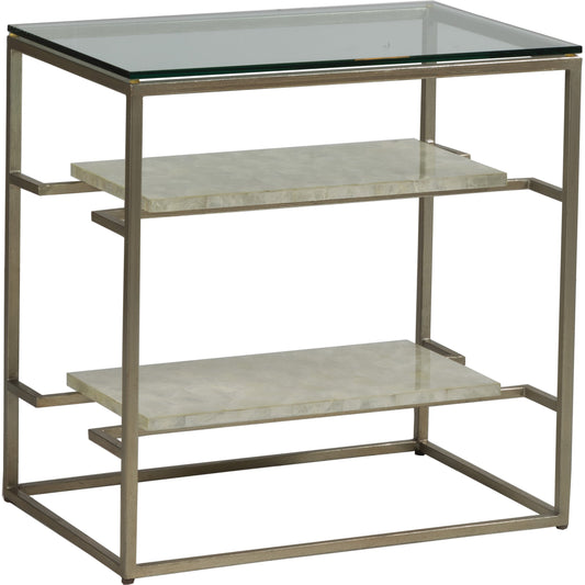 Cumulus Capiz Tier Table by Artistica Home in champagne. Made from unique in a modern style.