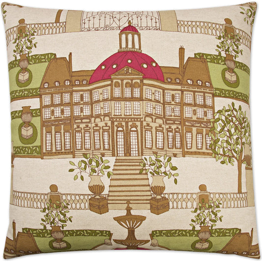 Conservatory Pillow by DV Kap Home in ruby. Made from unique in a unique style.
