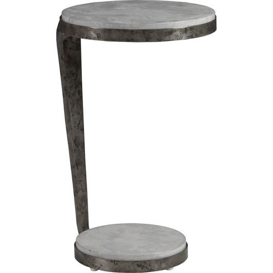 Otto Round Spot Table by Artistica Home in antique polished. Made from unique in a modern style.