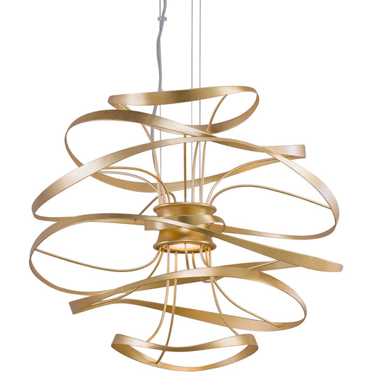 Calligraphy 26" Chandelier by Corbett. Made from hand crafted iron in a modern style.