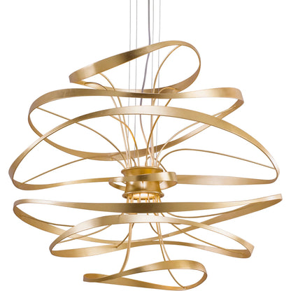 Calligraphy 42" Chandelier by Corbett. Made from hand crafted iron in a modern style.