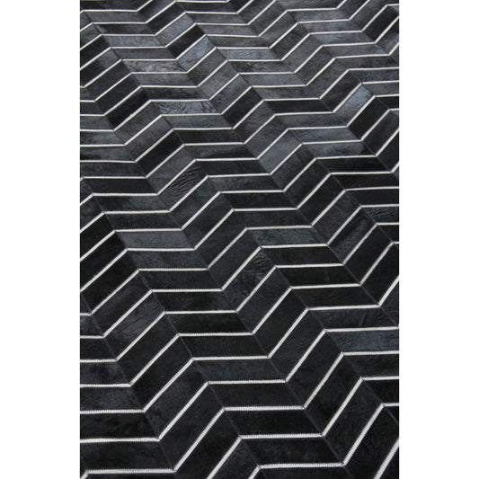 Natural Hide Rug - Black, Ivory by Exquisite Rugs in black/ivory. Made from ivory in a unique style.