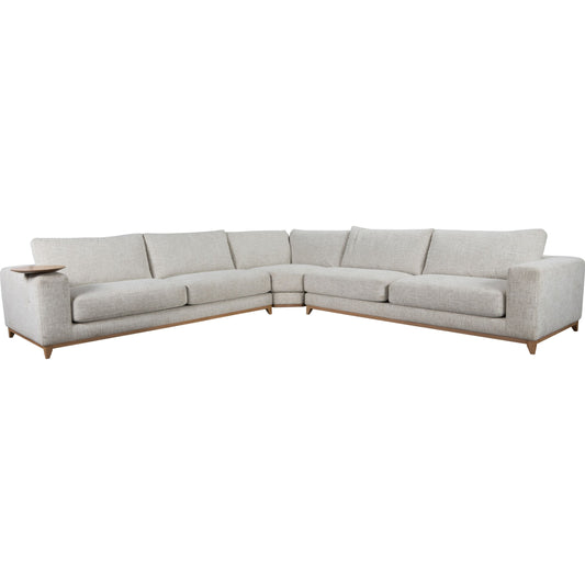 Donovan Sectional by Classic Home in gray. Made from 100% polyester in a modern style.