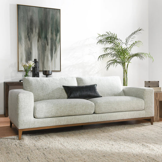 Donovan Sofa by Classic Home in gray. Made from 100% polyester, polyurethane foam, oak wood in a modern style.